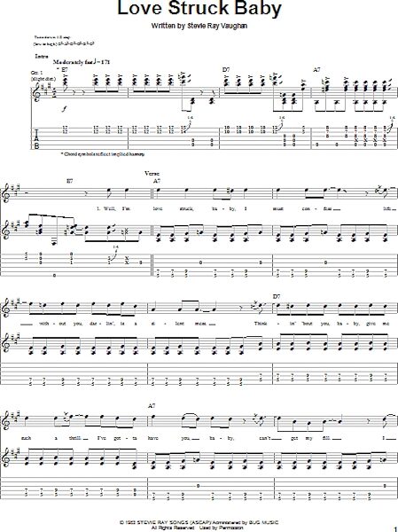 open zoom image for Love Struck Baby - Guitar TAB, New, Main