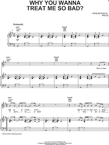 open zoom image for Why You Wanna Treat Me So Bad - Piano/Vocal/Guitar, New, Main