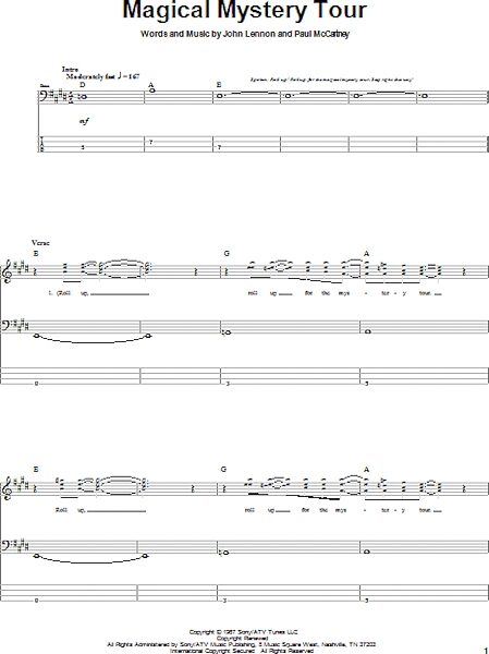 open zoom image for Magical Mystery Tour - Bass Tab, New, Main