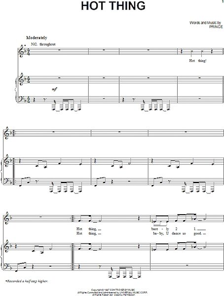 open zoom image for Hot Thing - Piano/Vocal/Guitar, New, Main