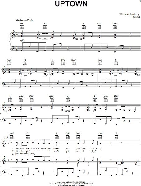 open zoom image for Uptown - Piano/Vocal/Guitar, New, Main