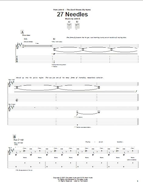open zoom image for 27 Needles - Guitar TAB, New, Main