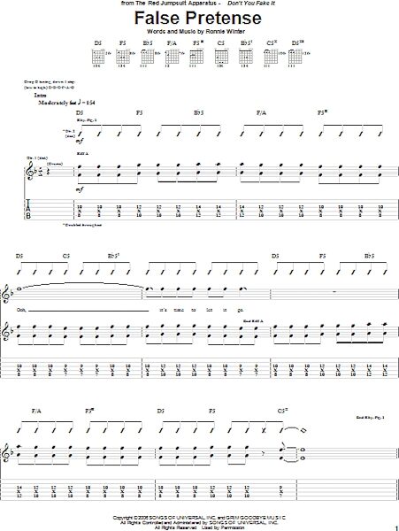 open zoom image for False Pretense - Guitar TAB, New, Main