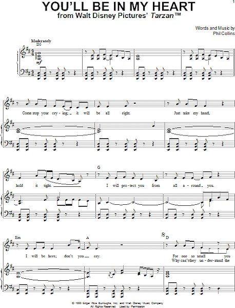 open zoom image for You'll Be In My Heart (Pop Version) - Piano Vocal, New, Main