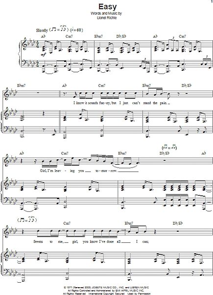 open zoom image for Easy - Piano Vocal, New, Main