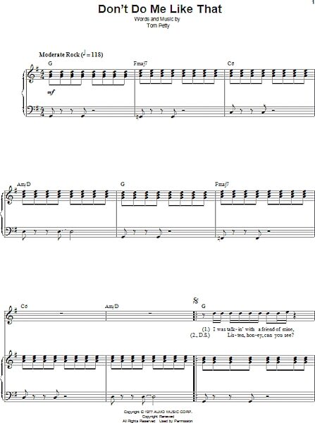 open zoom image for Don't Do Me Like That - Piano Vocal, New, Main