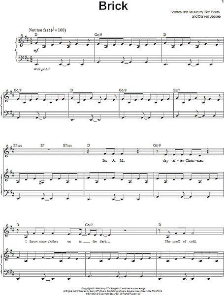 open zoom image for Brick - Piano Vocal, New, Main