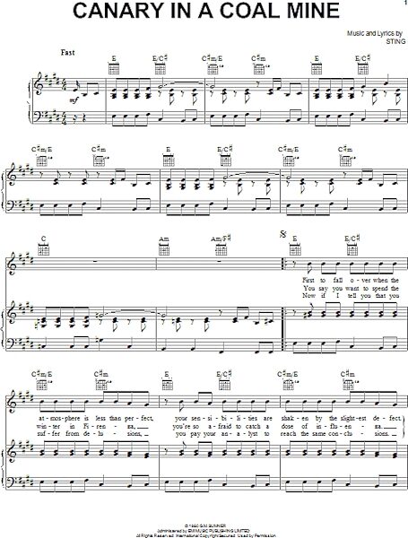 open zoom image for Canary In A Coalmine - Piano/Vocal/Guitar, New, Main