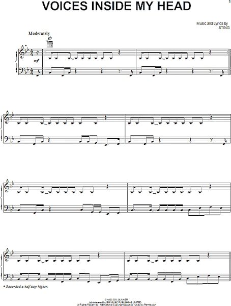 open zoom image for Voices Inside My Head - Piano/Vocal/Guitar, New, Main