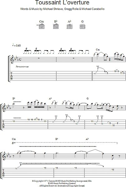 open zoom image for Toussaint L'Overture - Guitar TAB, New, Main
