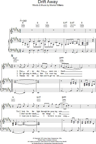 open zoom image for Drift Away - Piano/Vocal/Guitar, New, Main