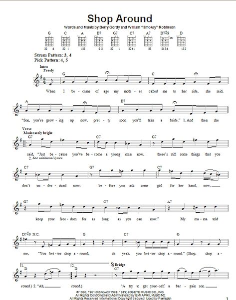 open zoom image for Shop Around - Easy Guitar, New, Main