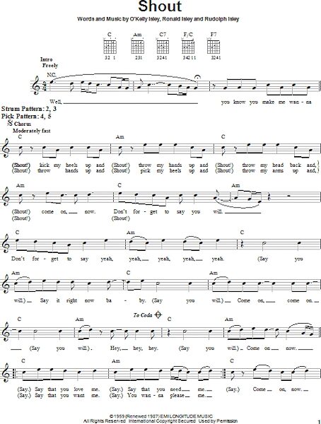 open zoom image for Shout - Easy Guitar, New, Main