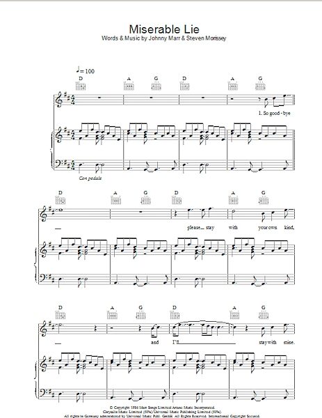 open zoom image for Miserable Lie - Piano/Vocal/Guitar, New, Main