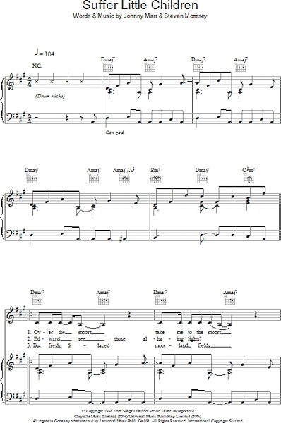 open zoom image for Suffer Little Children - Piano/Vocal/Guitar, New, Main