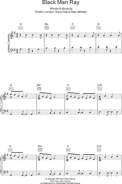 open zoom image for Black Man Ray - Piano/Vocal/Guitar, New, Main