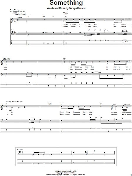open zoom image for Something - Bass Tab, New, Main