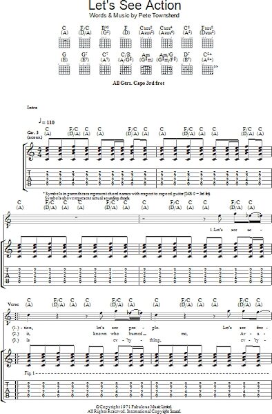open zoom image for Let's See Action - Guitar TAB, New, Main