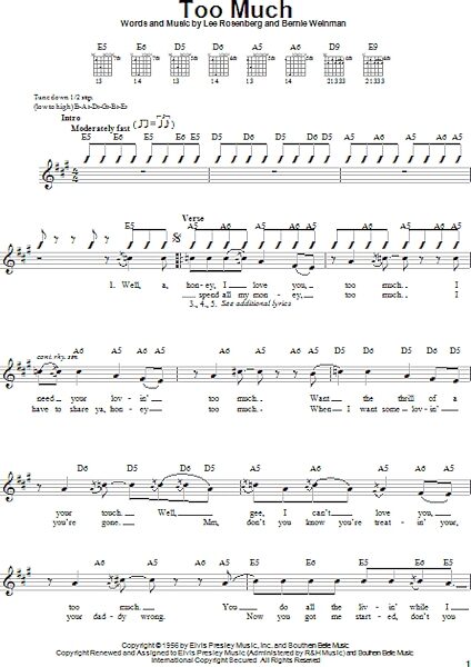 open zoom image for Too Much - Easy Guitar, New, Main