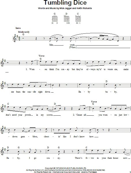 open zoom image for Tumbling Dice - Easy Guitar, New, Main
