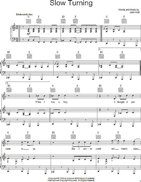 open zoom image for Slow Turning - Piano/Vocal/Guitar, New, Main
