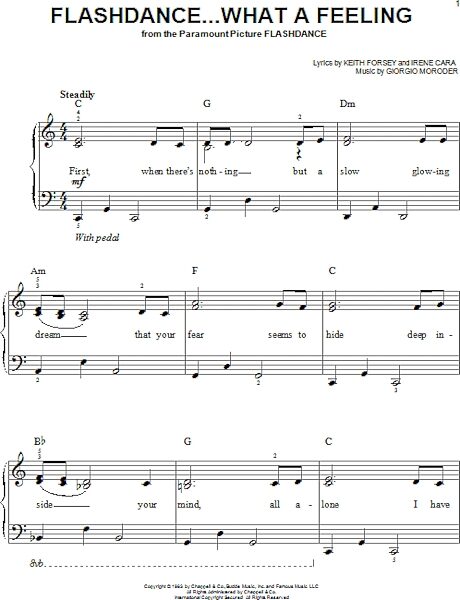 open zoom image for Flashdance...What A Feeling - Easy Piano, New, Main