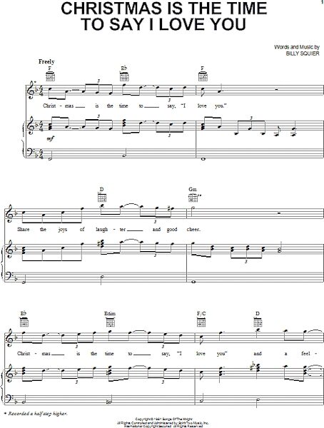 open zoom image for Christmas Is The Time To Say I Love You - Piano/Vocal/Guitar, New, Main