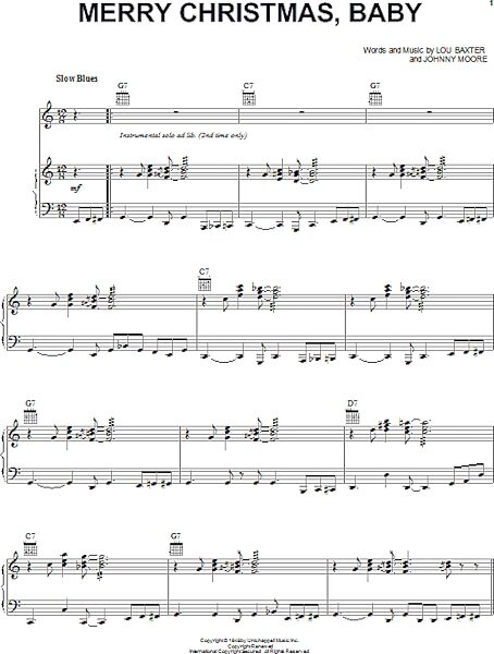 open zoom image for Merry Christmas, Baby - Piano/Vocal/Guitar, New, Main