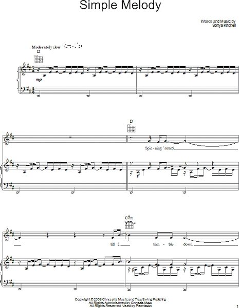 open zoom image for Simple Melody - Piano/Vocal/Guitar, New, Main