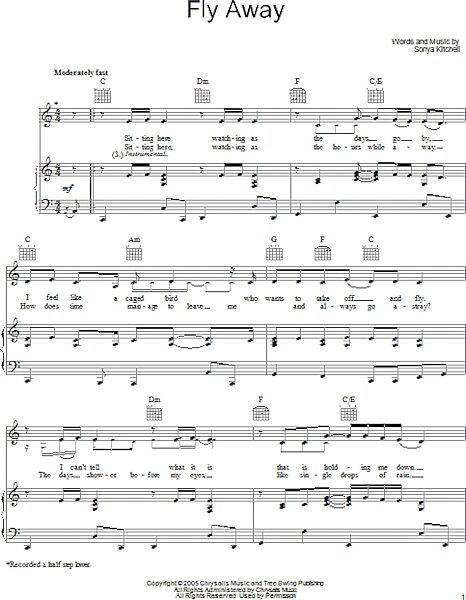 open zoom image for Fly Away - Piano/Vocal/Guitar, New, Main