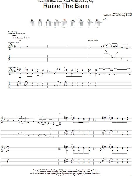 open zoom image for Raise The Barn - Guitar TAB, New, Main