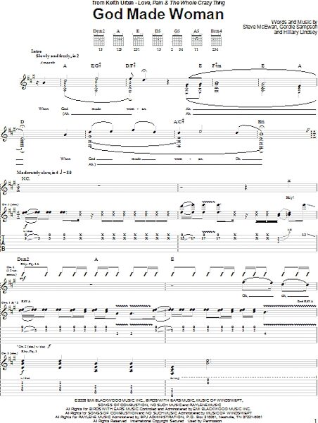 open zoom image for God Made Woman - Guitar TAB, New, Main
