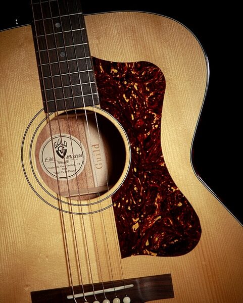 open zoom image for Guild F30 Aragon Orchestra Acoustic Guitar (with Case), Natural Body Closeup