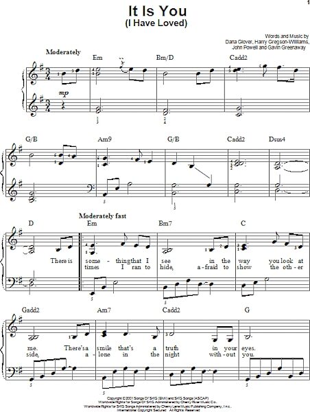 open zoom image for It Is You (I Have Loved) - Easy Piano, New, Main