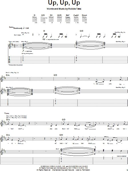 open zoom image for Up, Up, Up - Guitar TAB, New, Main