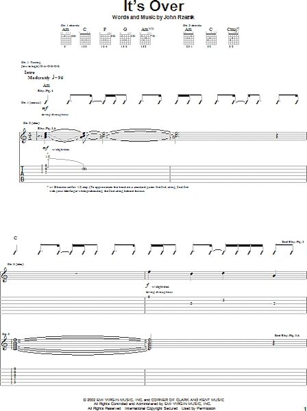 open zoom image for It's Over - Guitar TAB, New, Main