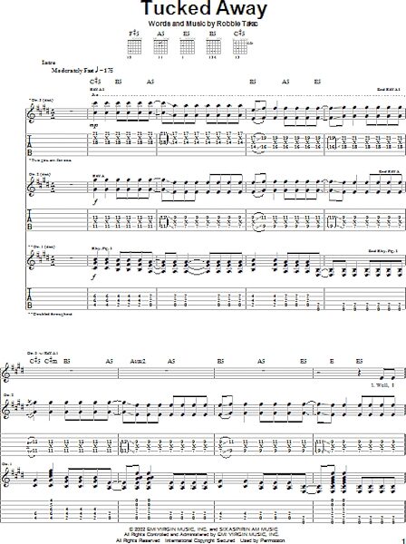 open zoom image for Tucked Away - Guitar TAB, New, Main