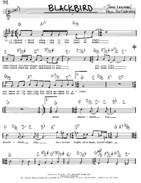 open zoom image for Blackbird - Real Book - Melody/Chords/Lyrics, New, Main