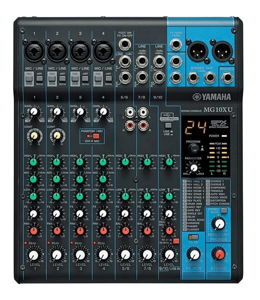 open zoom image for Yamaha MG10XU USB Stereo Mixer with Effects, New, Main