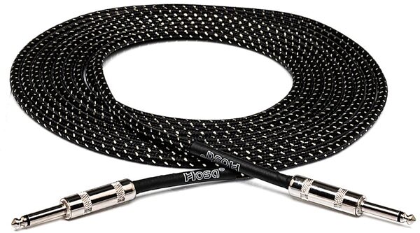 open zoom image for Hosa 3GT-18C Cloth Instrument Cable, Black/Gold, 18 foot, 3GT-18C4, Main