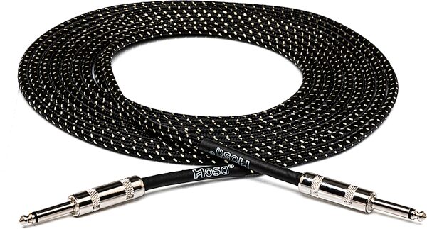 open zoom image for Hosa 3GT-18C Cloth Instrument Cable, Black/Gold, 18 foot, 3GT-18C4, Action Position Back