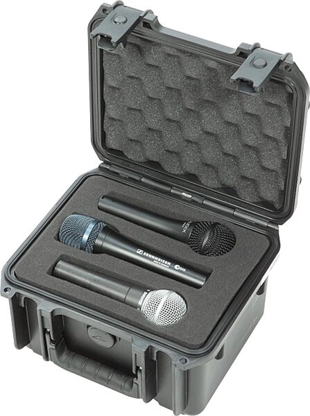 open zoom image for SKB 3i Waterproof Series Microphone Case, Fits 6 Microphones, 3I-0907-MC6, With Mics Angle 2