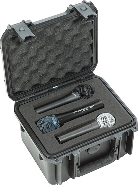 open zoom image for SKB 3i Waterproof Series Microphone Case, Fits 6 Microphones, 3I-0907-MC6, With Mics Angle 1