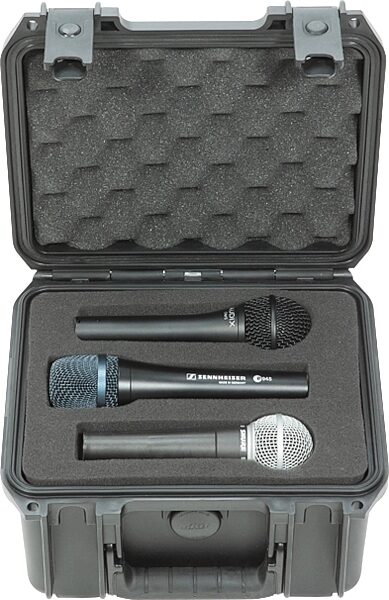 open zoom image for SKB 3i Waterproof Series Microphone Case, Fits 6 Microphones, 3I-0907-MC6, With Mics Straight