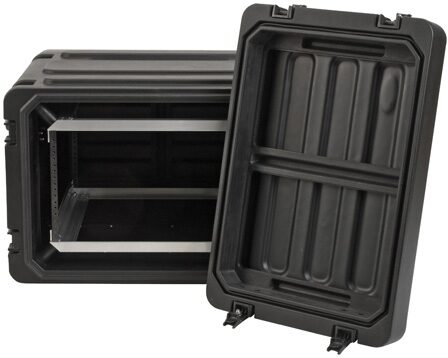 open zoom image for SKB R06U20W 6 Unit Rolling Roto Shock Rack Case, New, Open Example