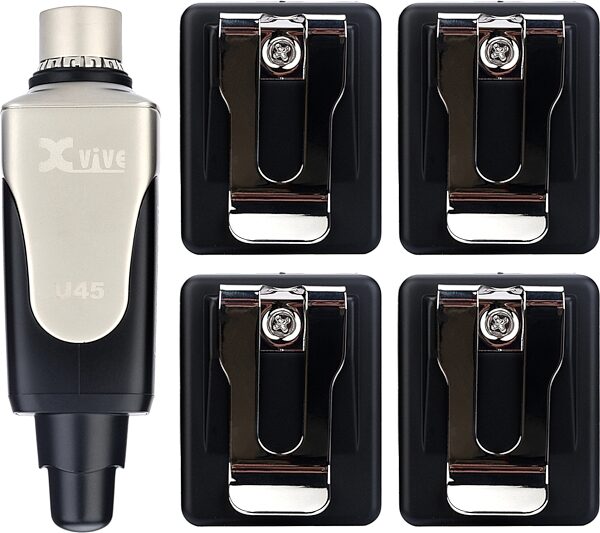 open zoom image for Xvive U45R4 Quad-Receiver Wireless In-Ear Monitor System, Black, Action Position Back