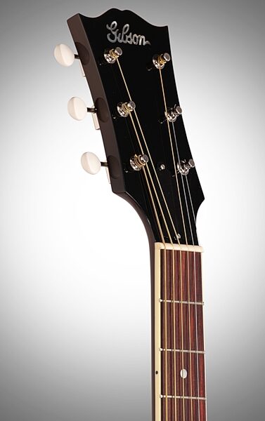 open zoom image for Gibson 1941 SJ-100 Super Jumbo Acoustic-Electric Guitar (with Case), Headstock Left Front