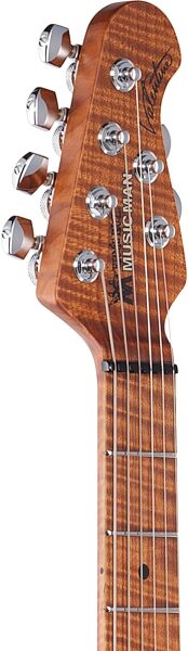 open zoom image for Ernie Ball Music Man Valentine Tremolo Electric Guitar (with Case), Headstock Left Front