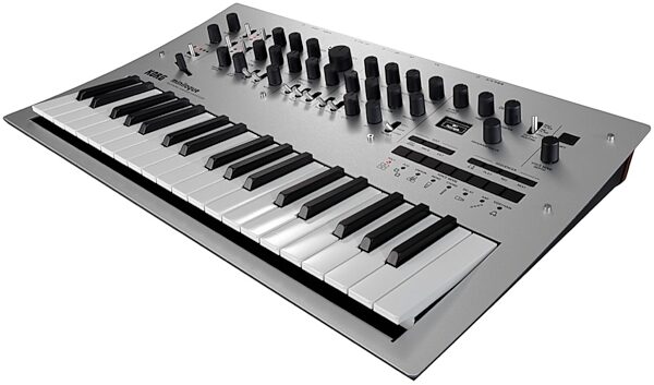open zoom image for Korg Minilogue Analog Polyphonic Synthesizer, 37-Key, Silver, Angle Right