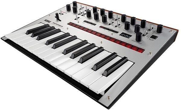 open zoom image for Korg Monologue Analog Keyboard Synthesizer, 25-Key, Silver, Silver Angle